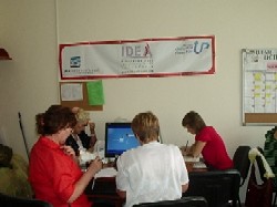 participants of the seminar during their work in Kherson IDEA Center